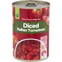 Woolworths Diced Italian Tomatoes 400g